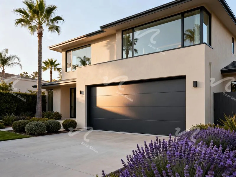 Puertas de garaje planas y minimalistas