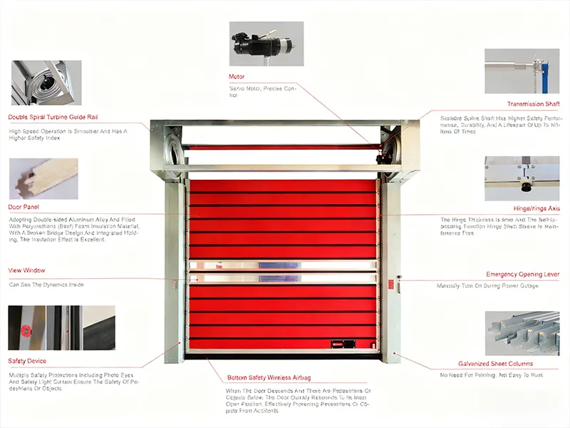 Puerta enrollable de turbina de alta velocidad